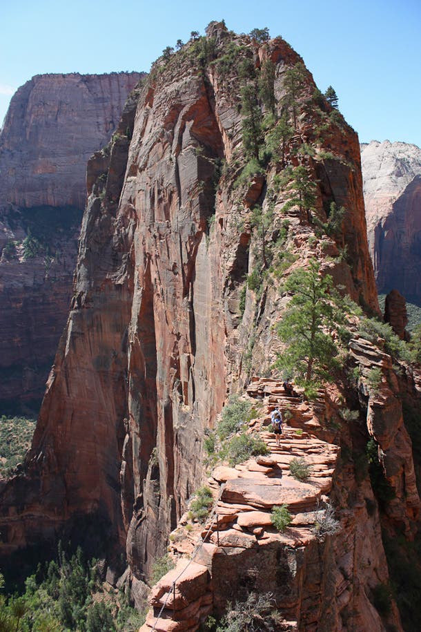 Want one surefire way to get your adrenaline pumping? Attempt the 1,500-foot climb to this airy perch high above Zion Canyon. From the footbridge…