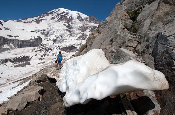 Camp Muir, Mt. Rainier, WA The trek to this 10,100-foot basecamp on Rainier's southeast face is anything but routine. In just 4.5 miles (one-way), you'll encounter glaciers,…