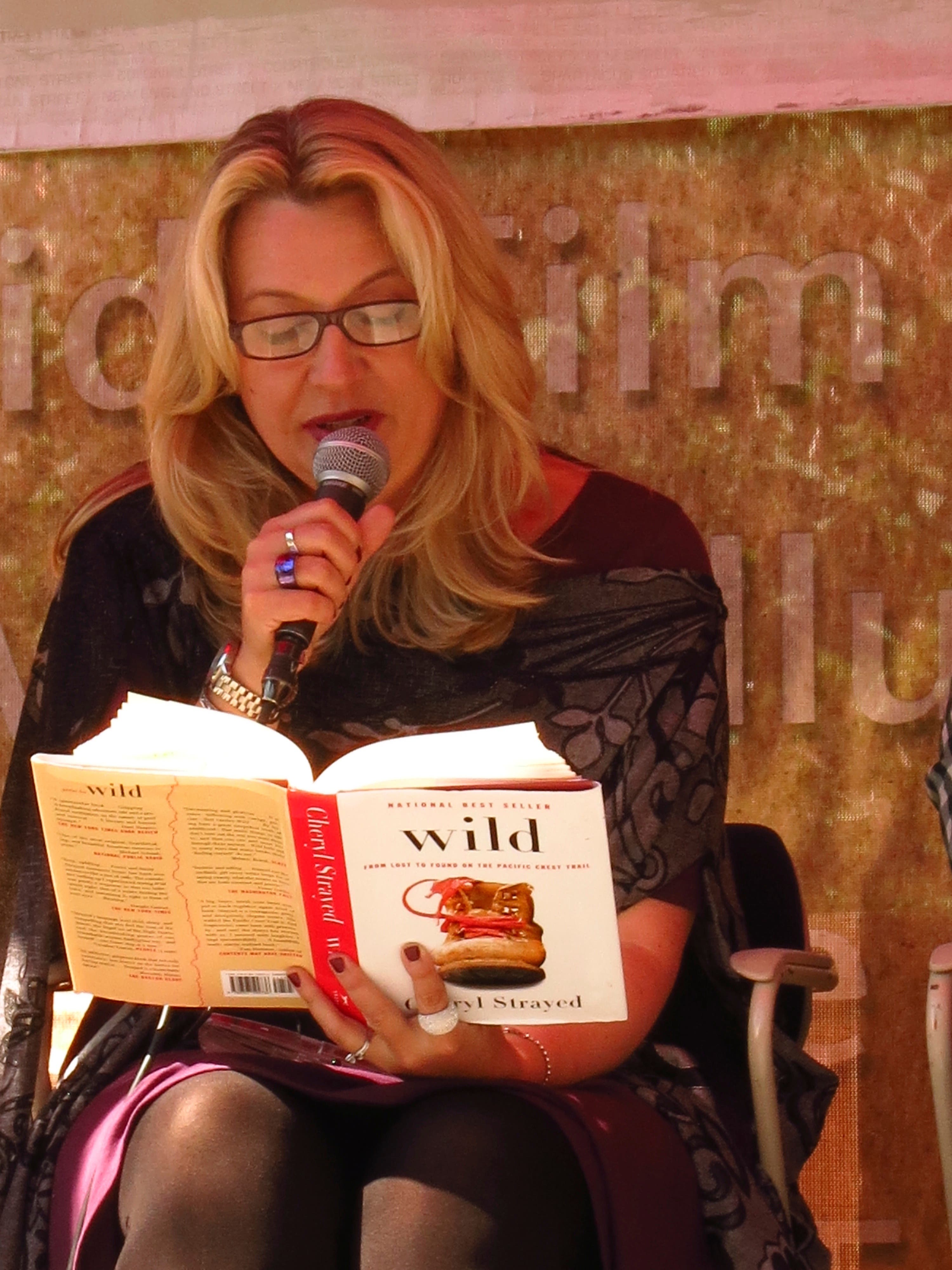Author Cheryl Strayed reads from her memoir 'Wild' at the 2014 Telluride Film Festival. [image: Barney Scout Mann]