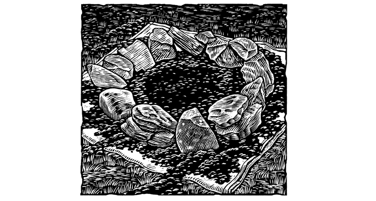 "Fire ring illustration by David Danz"