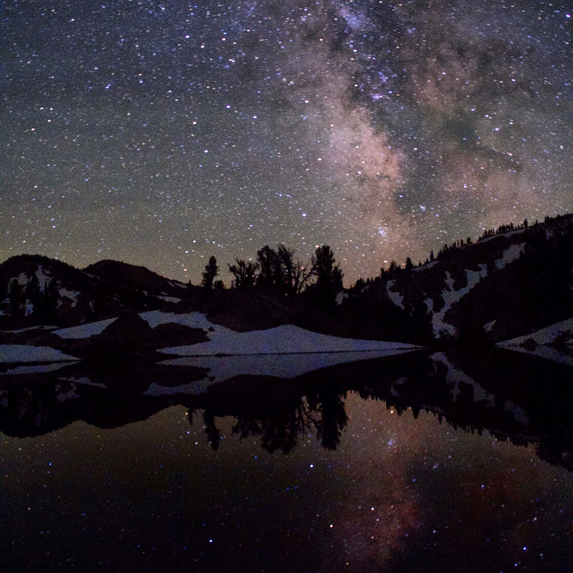 The Milky Way reflected in Sky Lake, Eagle Cap Wilderness, OR. Life as a Wilderness Ranger - Milky Way