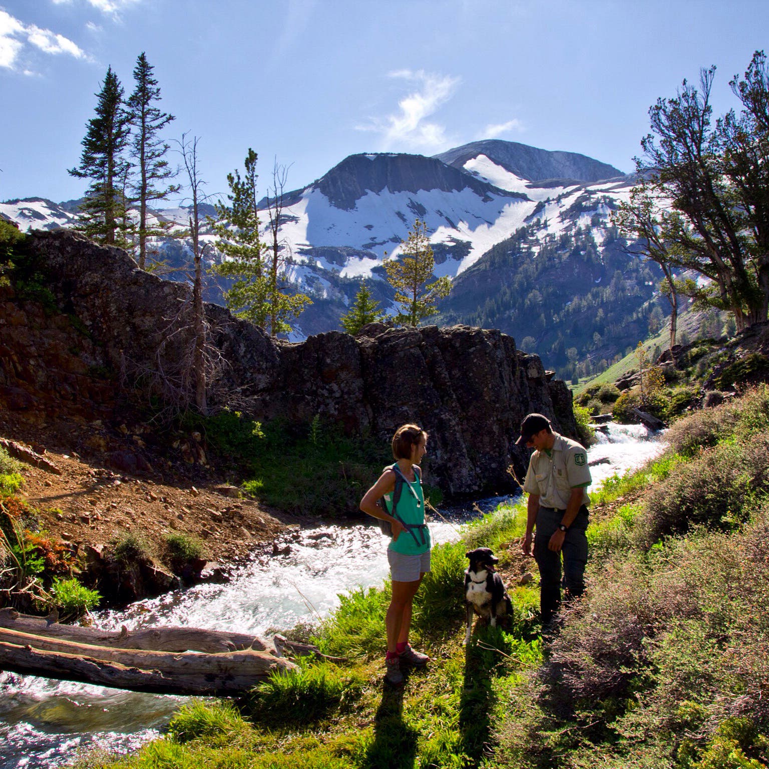 Visiting with hikers Life as a Wilderness Ranger