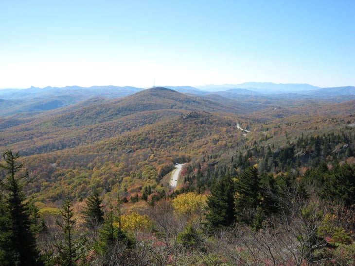 The autumn view from atop Grandfather Mountain. Michael Sprague / Flickr None