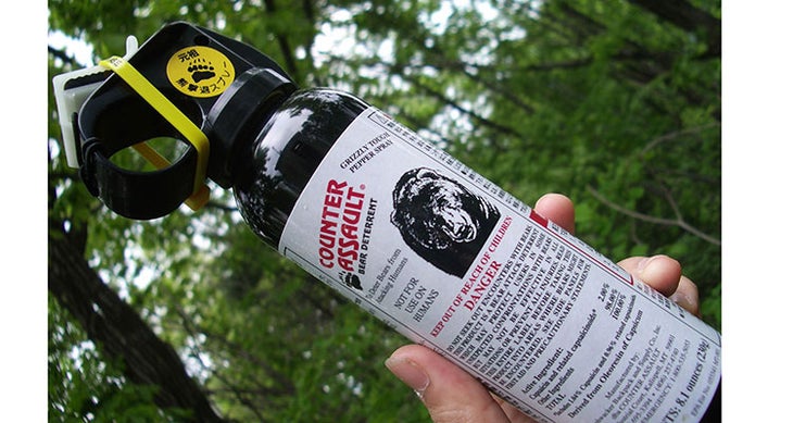 #2. Pointing bear spray into the wind Gear fails: pointing bear spray into the wind