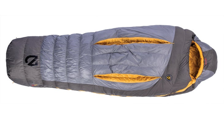 NEMO Sonic: 850 FP Duck Down This innovative bag won a 2015 Editors' Choice Award for incorporating zipper \
