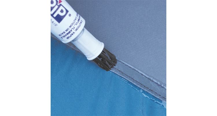 A silicon product that can be applied to the seams of a tent, backpack, or other fabric in order to make the seams waterproof. [photo: McNett]