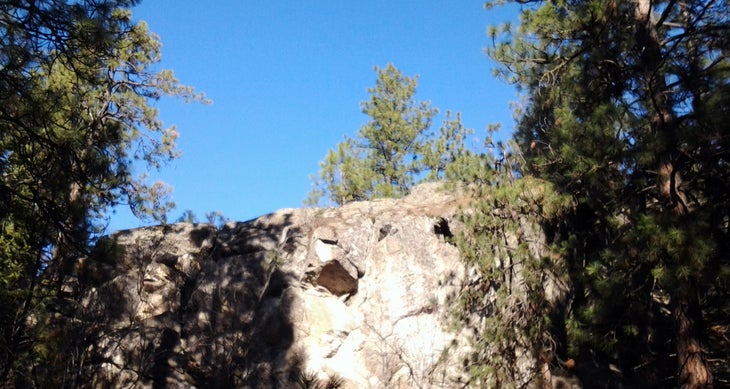 Cliffs above the trail Cliffs above the trail