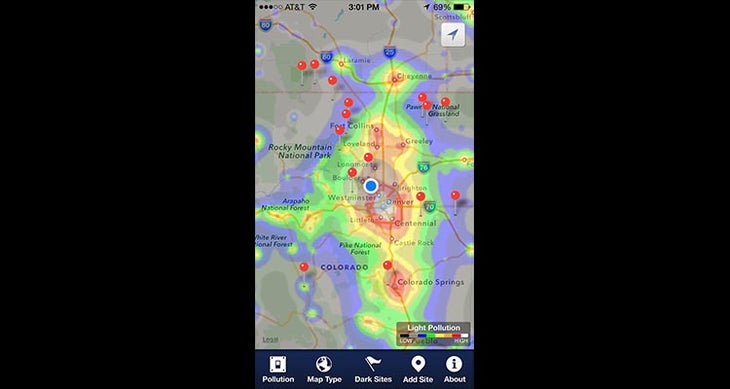 Dark Sky Finder ($1.99 for iOS) Best Outdoor Apps - dark sky finder