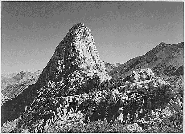 ”Fin Dome, Kings River Canyon (Proposed as a national park),” California, 1936 photo: Ansel Adams / U.S. Department of the Interior