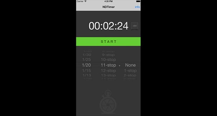 NDTimer ($1.99 for iOS) Best outdoor apps - NDTimer