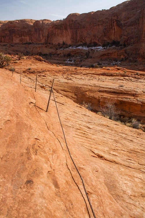 safety cable on steep steps