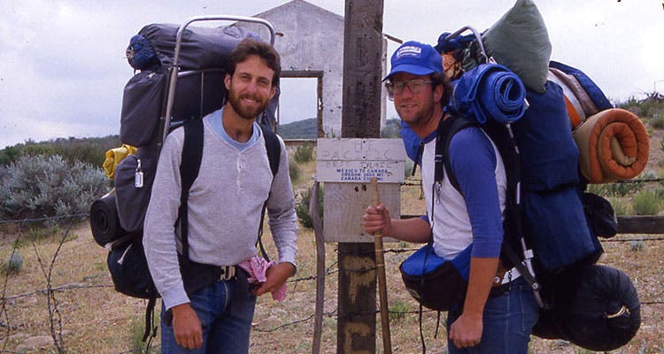 Starting line pacific crest trail in 1985