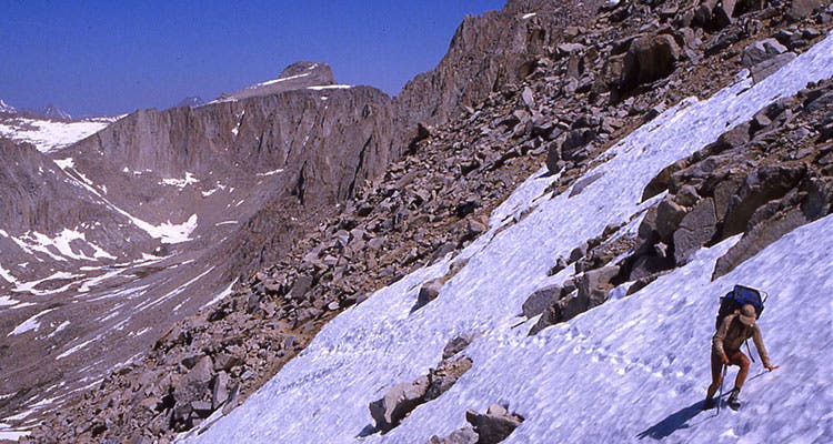 Tricky going pacific crest trail in 1985