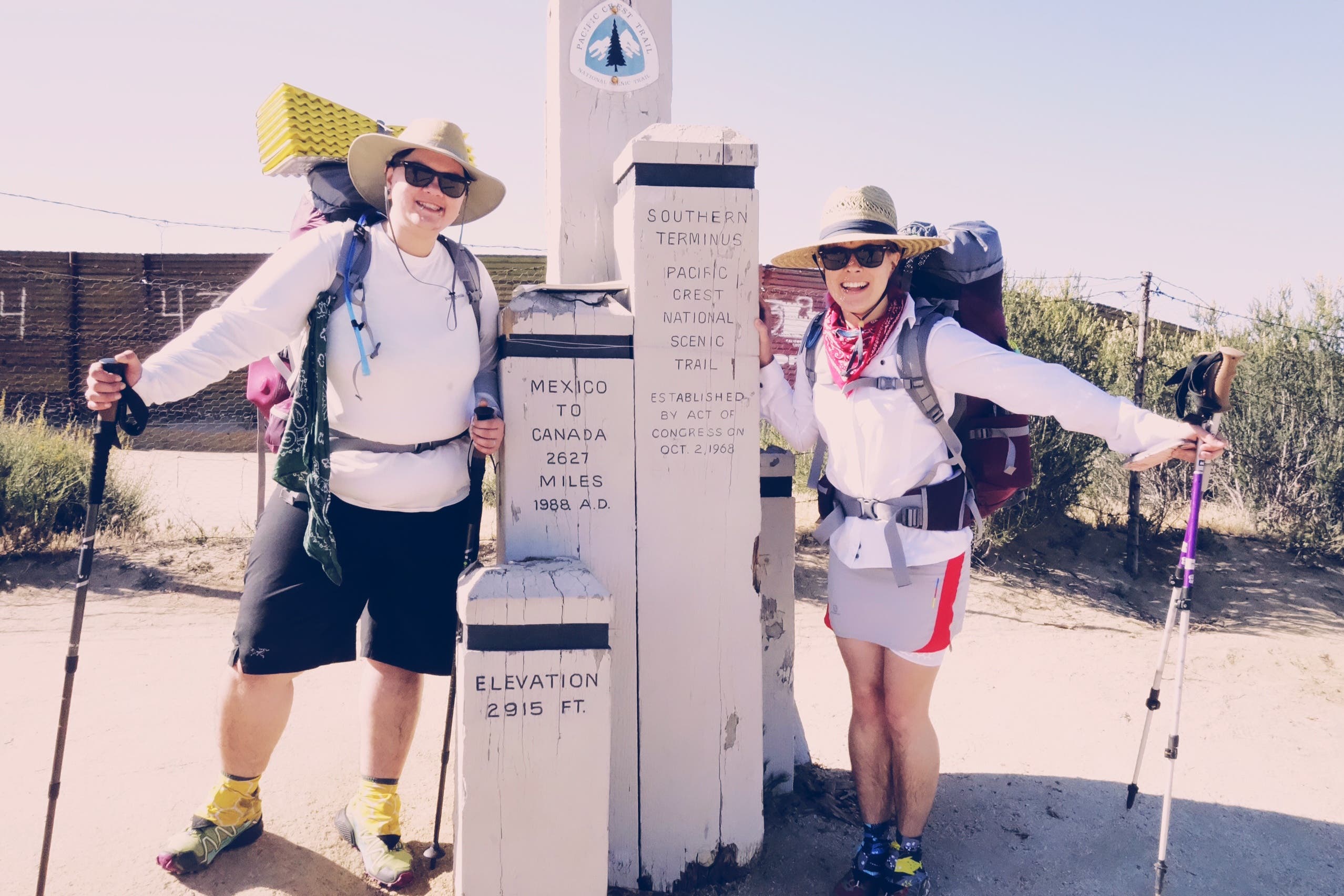 Arielle and Avry take off on the PCT.