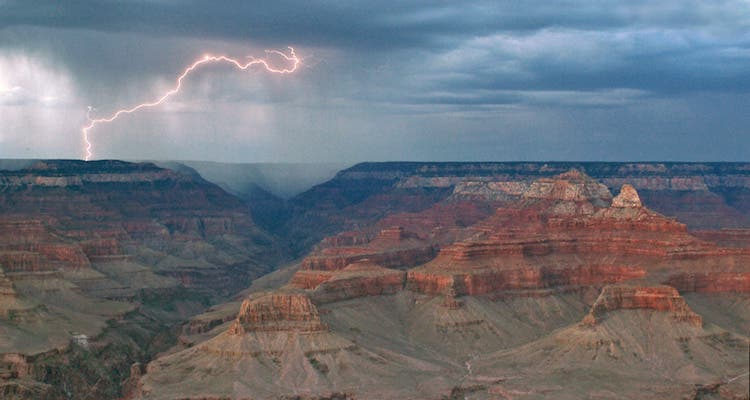 Lightning Danger: Mather Point If you would rather not be standing on top of the Grand Canyon during a thunderstorm, try an overnight trip into the heart of it to fully experience…