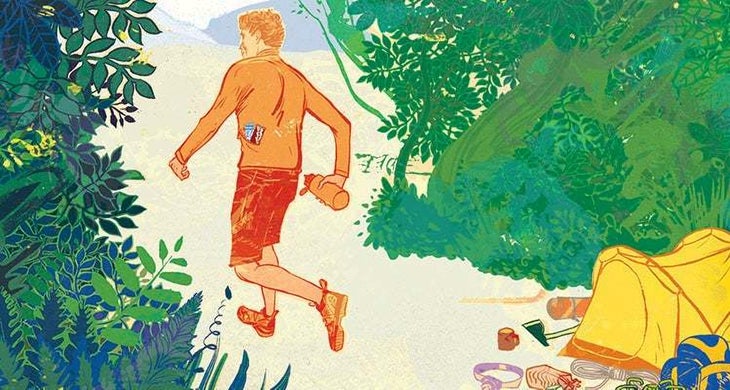 hiker on trail