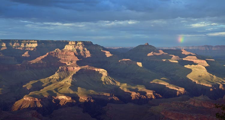 A piece of a rainbow seen from Shoshone Point at the Grand Canyon. photo: Grand Canyon National Park Service/flickr