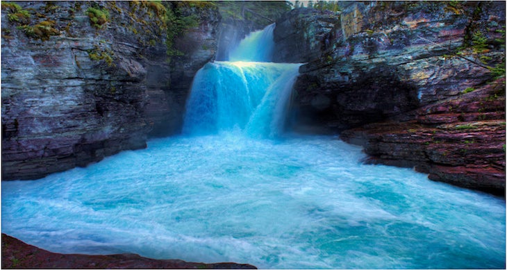 Waterfall best glacier national park photos - waterfall