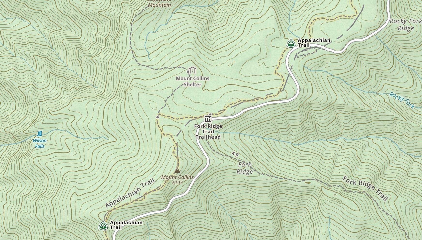 Mt. Collins Shelter Map