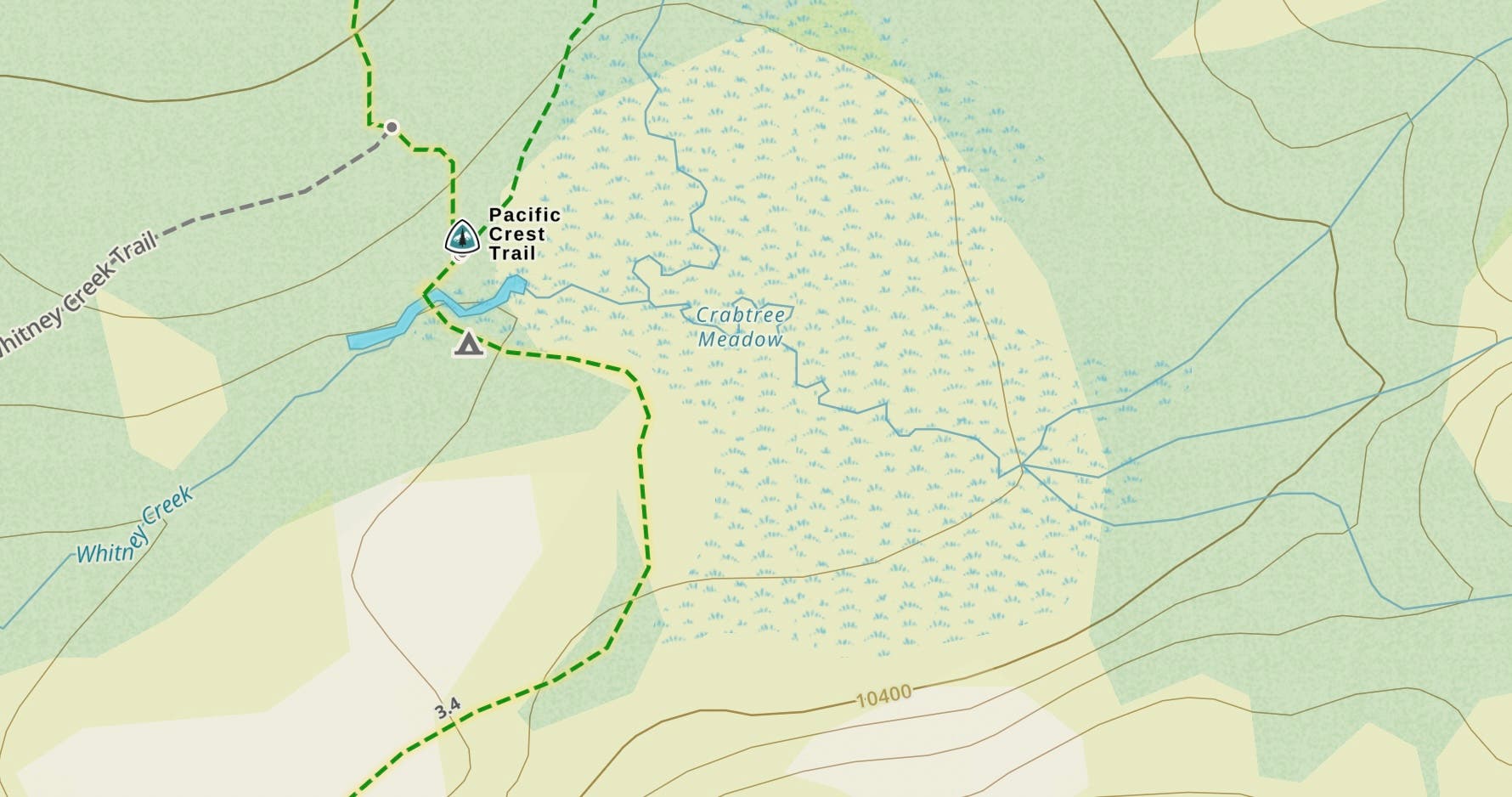 Crabtree Meadow Map Sequoia National Park