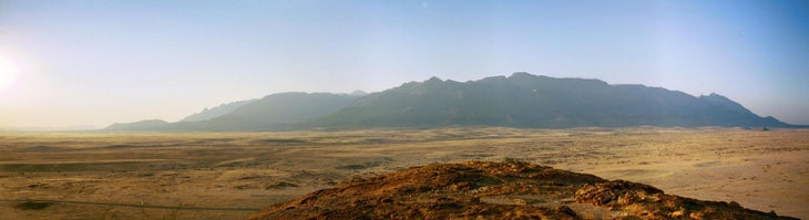 Brandberg_Mountain_Panorama Namibia's Brandberg Mountain is one of the hottest spots on the planet. Photo by Joel Holdsworth / Wikimedia