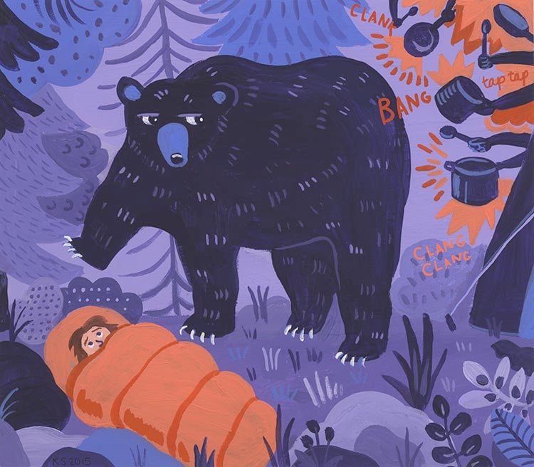 "Rocks, snow, bears: a trip to Yosemite beats a Disneyland vacation any day. (Illustration by Kim Sielbeck)"