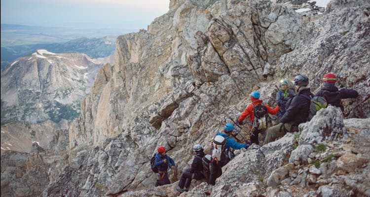 Guaranteed fun on the Grand Teton. Photo by: Andrew Bydlon