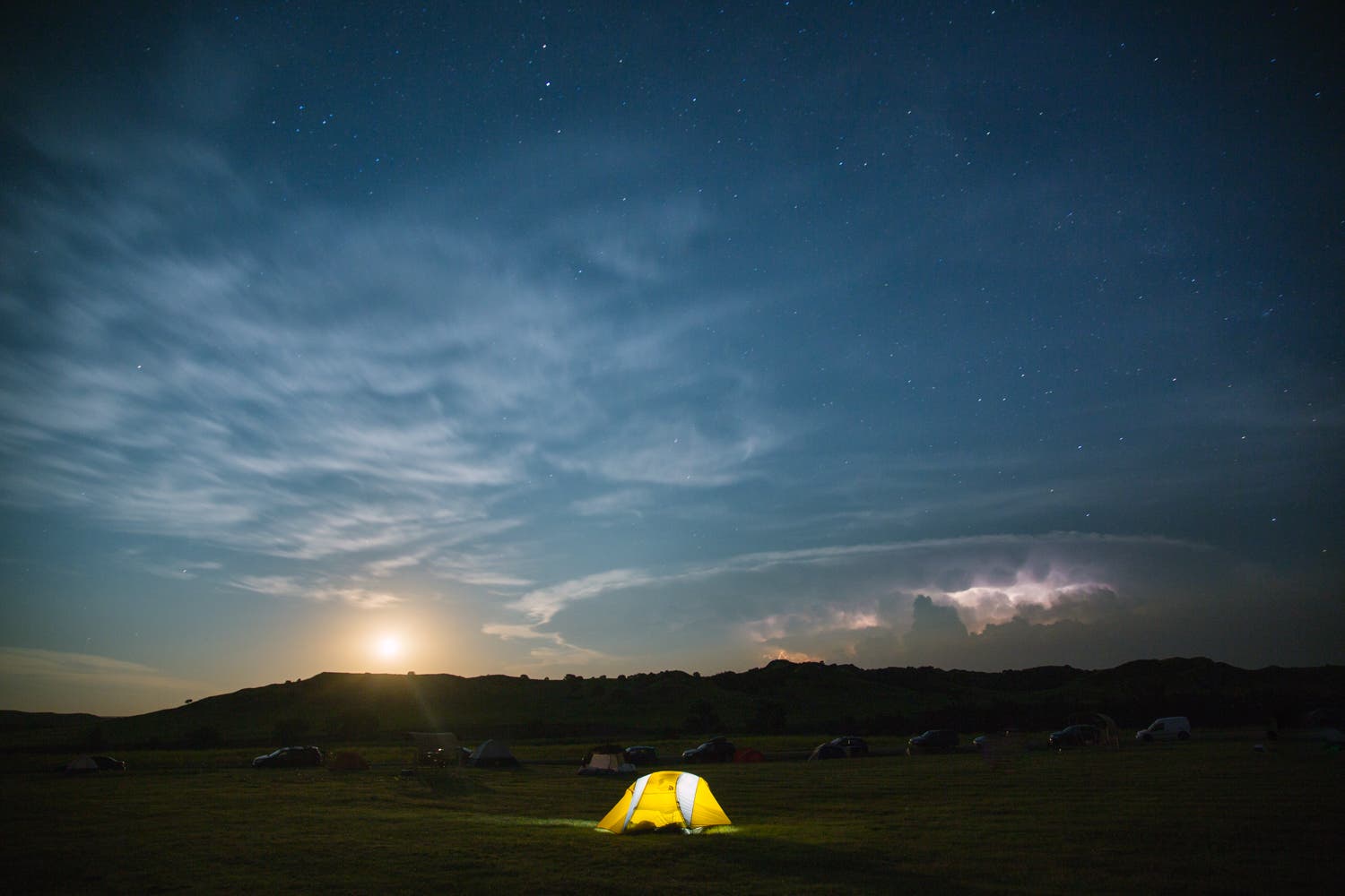 Fourth of July in the Badlands. Who needs fireworks when this is happening?