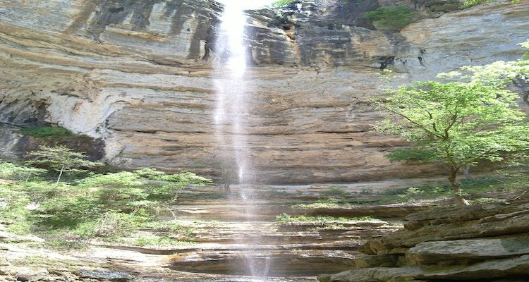"Hemmed-in Hollow Falls"