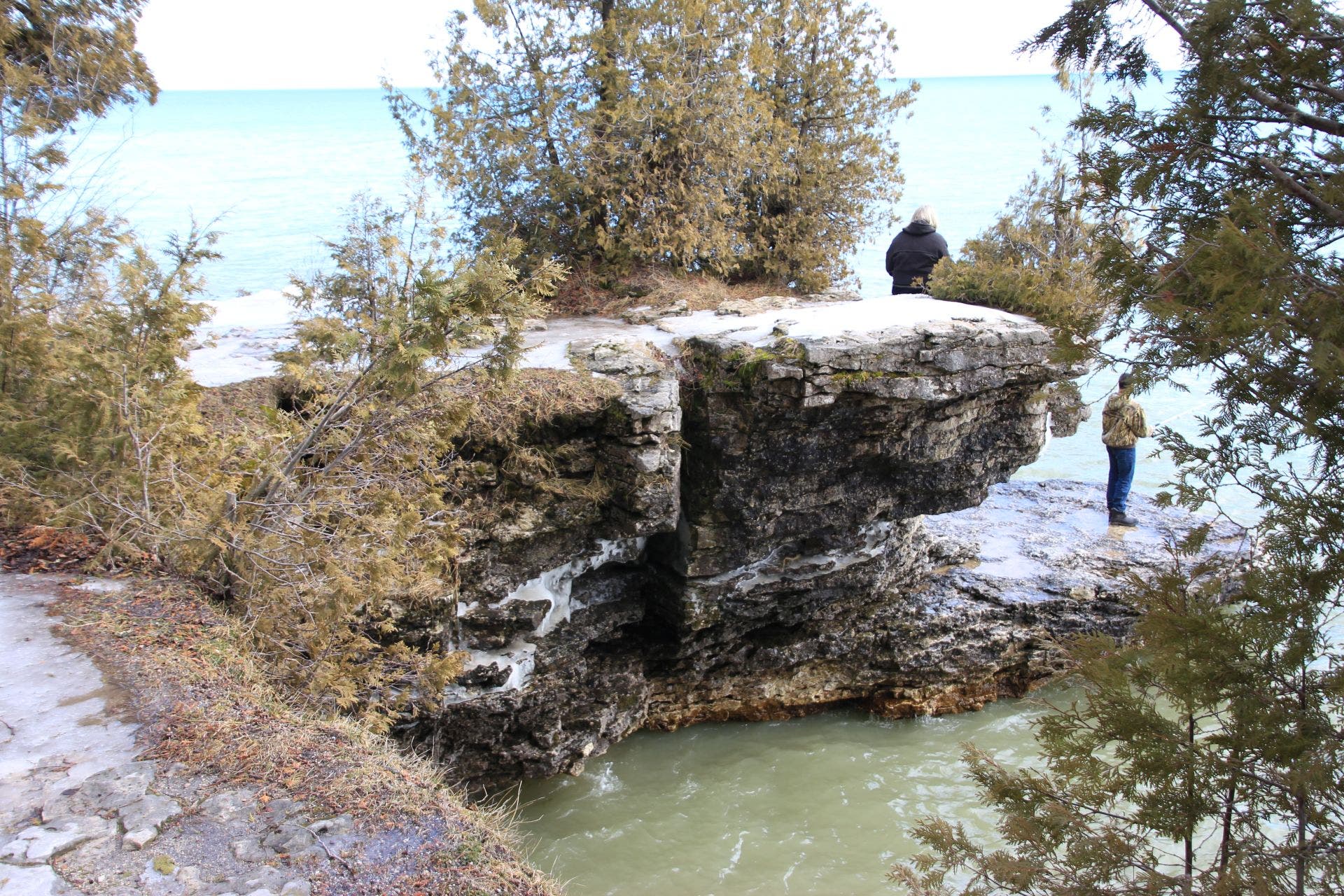 Fishermen at Cave Point Cave Point