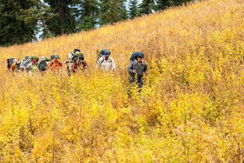 The Colorado Trail Fest Kitchen tarps were key to cooking and eating in the rainy weather.