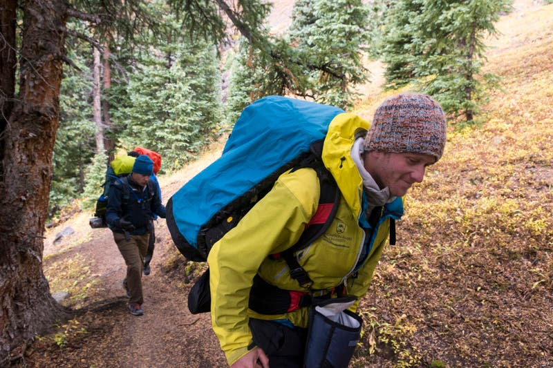 The Colorado Trail Fest Stephany Havens enjoys a welcome moment of sunshine.