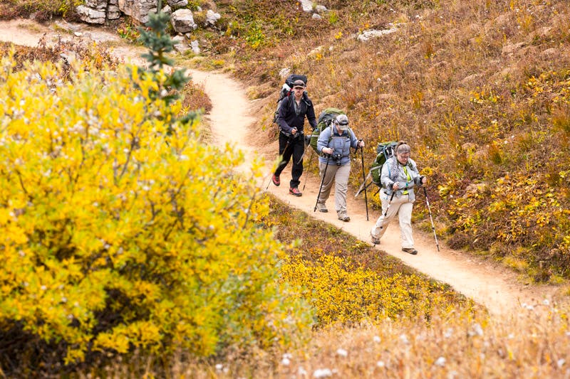 Barb Mapel shows off her camp hair on day 3.