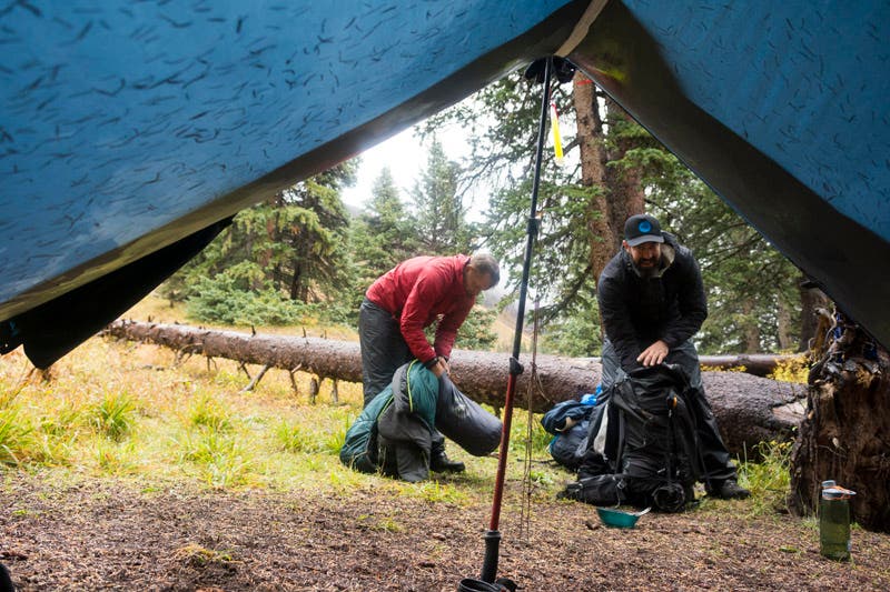 The Colorado Trail Fest Hikers at the headwaters of Lime Creek