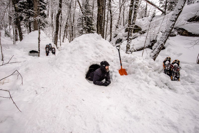 Winter shop camping shelters