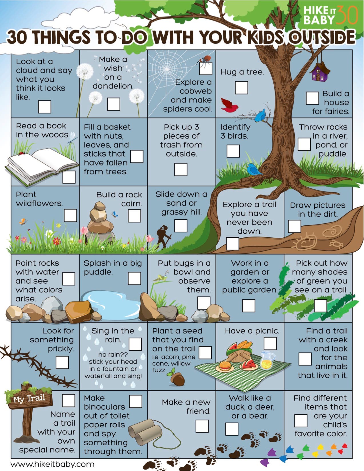 30 things to do outside