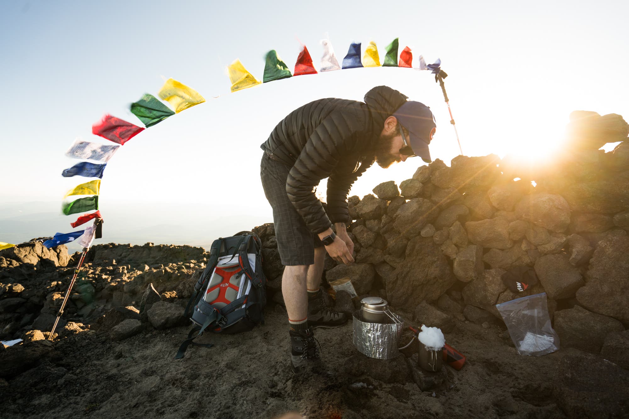 100 days - week 6 - flags at basecamp
