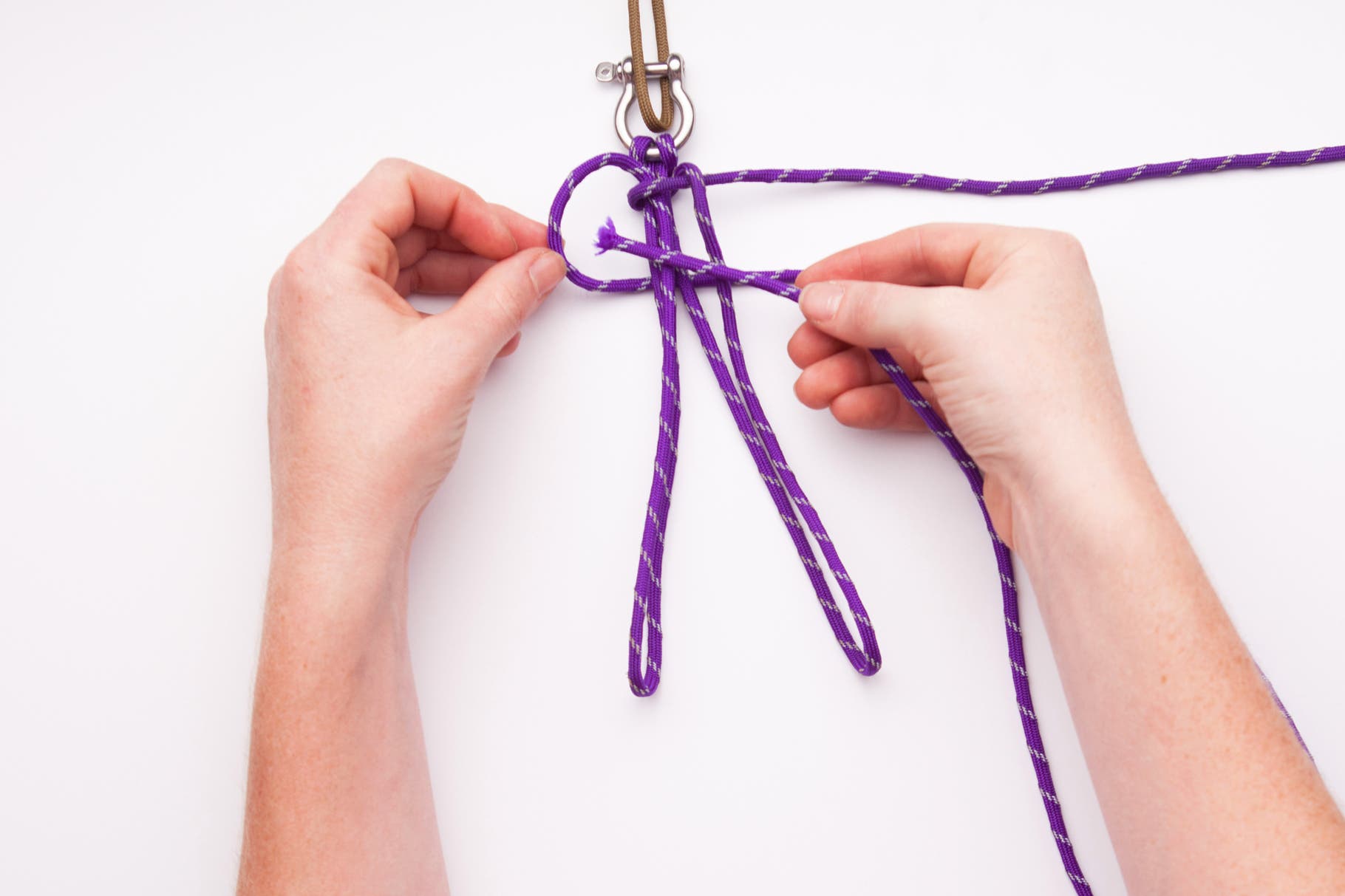 Repeat the process with the left cord.