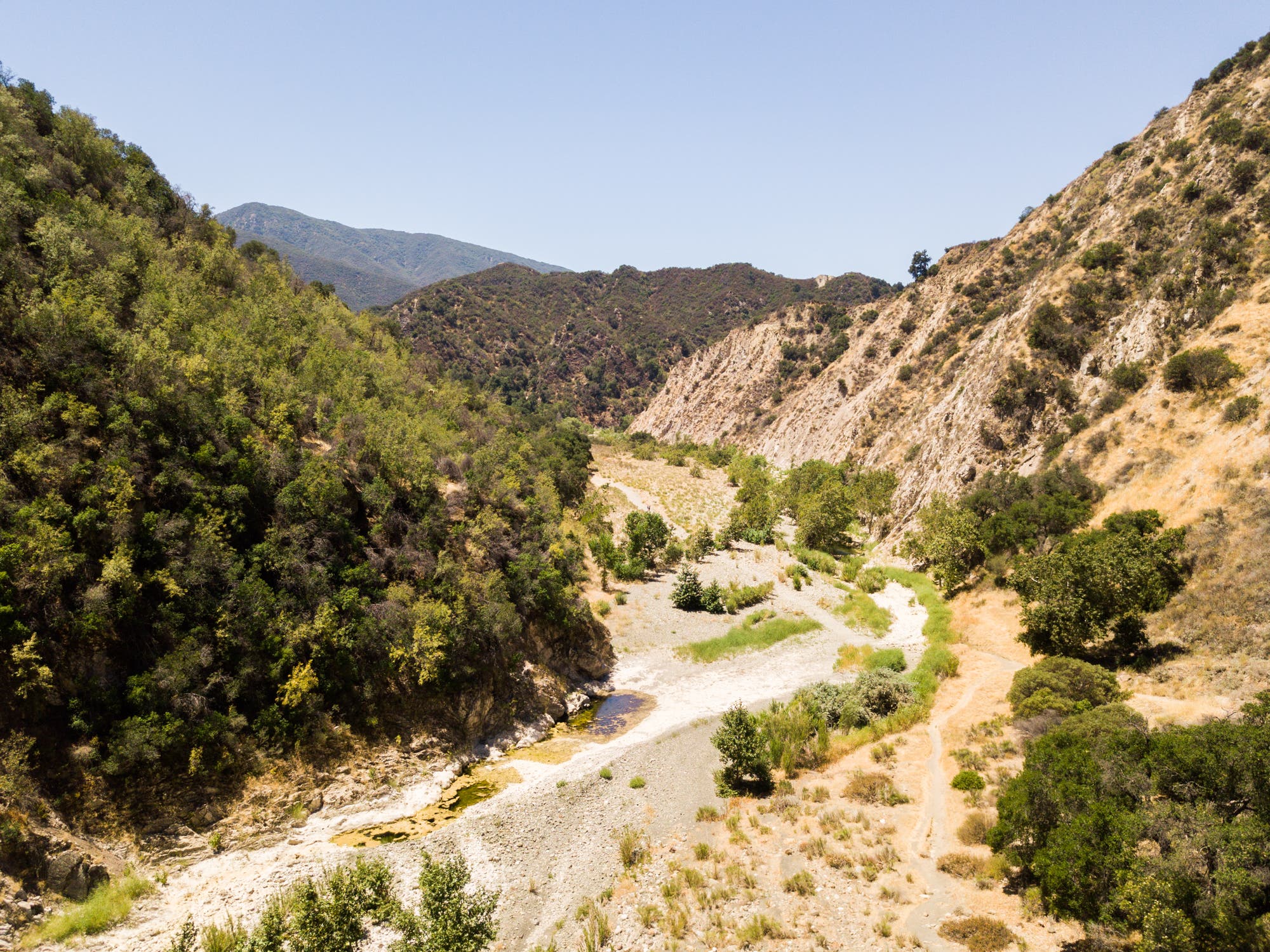 Red Rock Swimming Hole, on the Santa Ynez River - the road