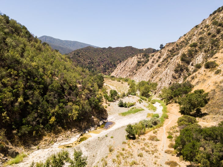 DJI_0111 Red Rock Swimming Hole, on the Santa Ynez River - the road