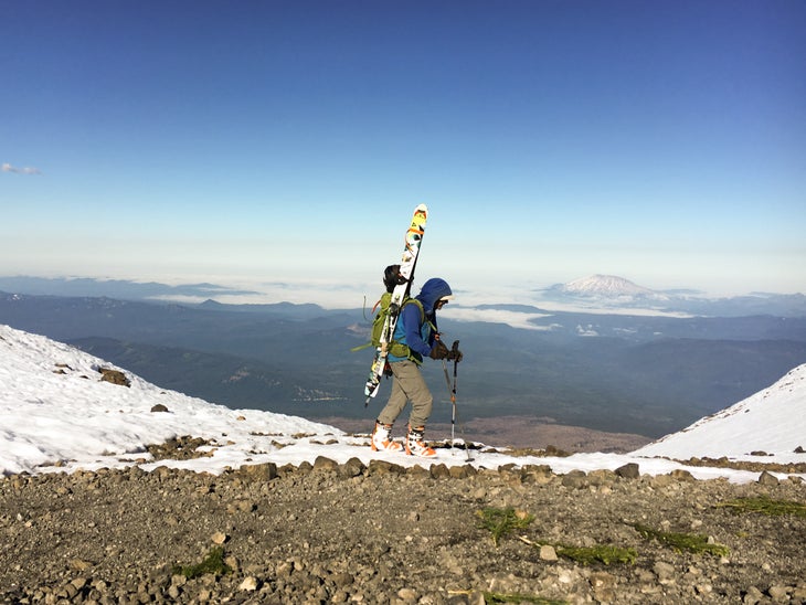 IMG_3867 100 days outdoors - week 7 - traversing the rocky path to the summit of mt. adams