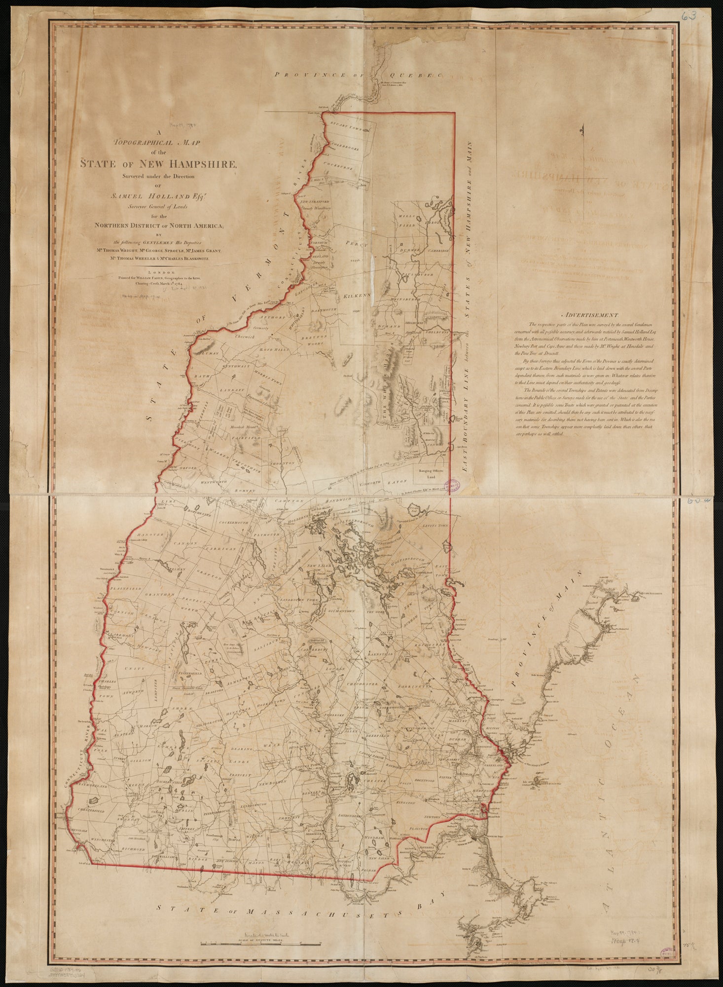 "Old New Hampshire map"