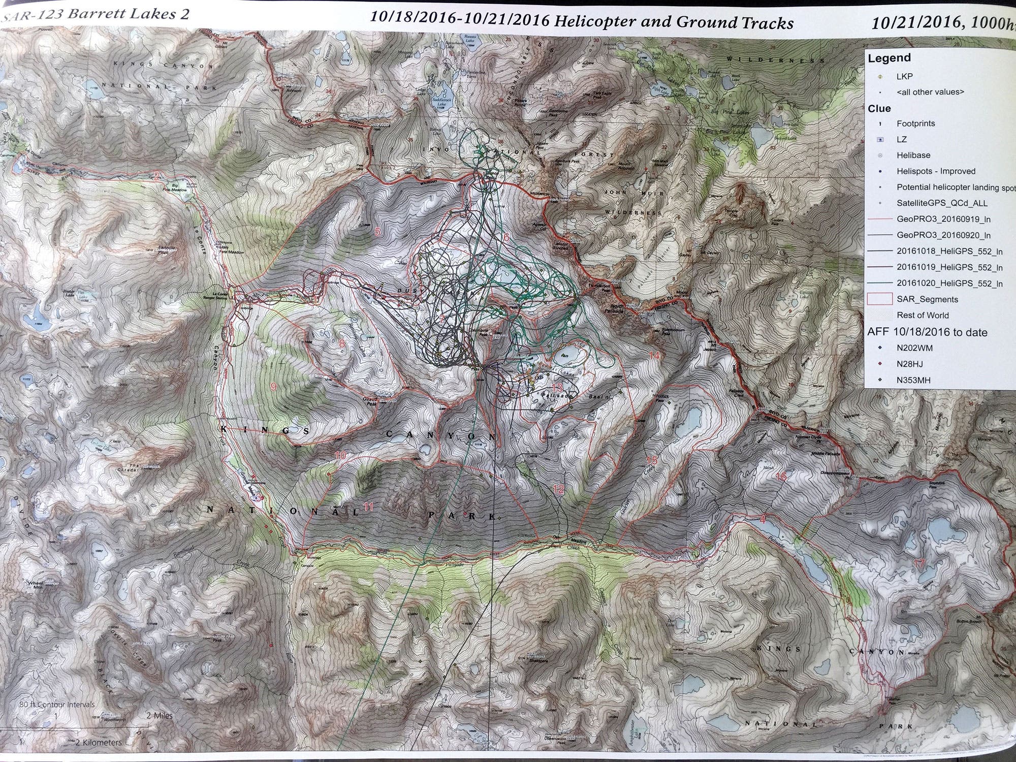 SAR team routes searching for pops