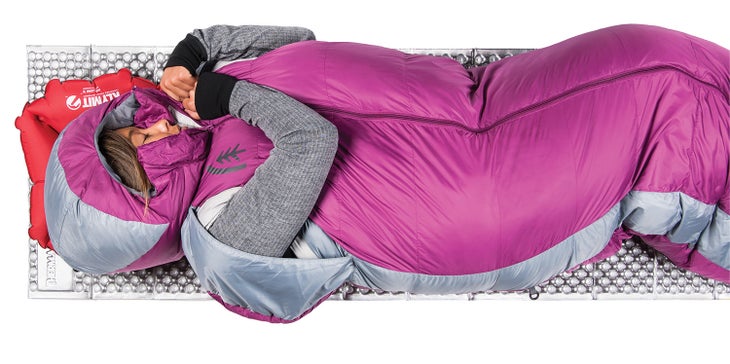 sleeping-cozy sleeping bag and pad