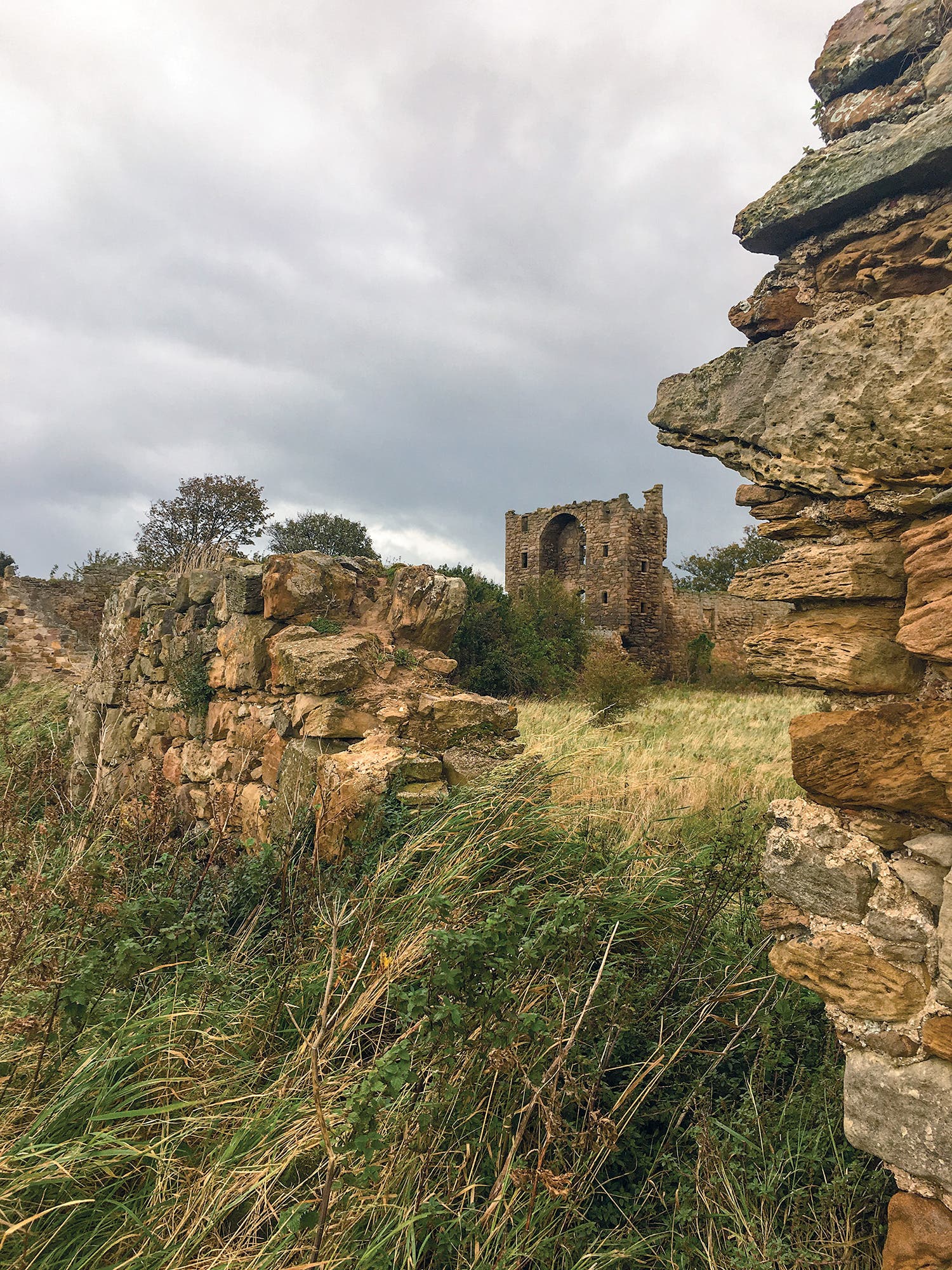The 16th-century Saltcoats Castle in Scotland