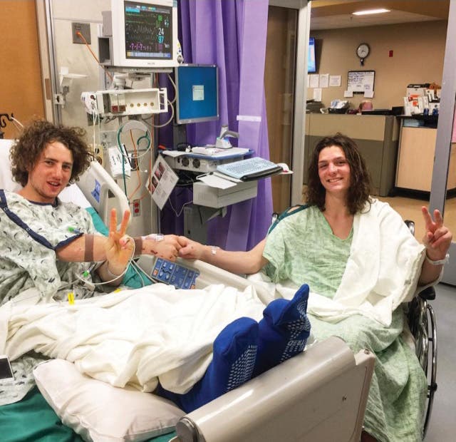 The boys recovering in the University of Colorado hospital