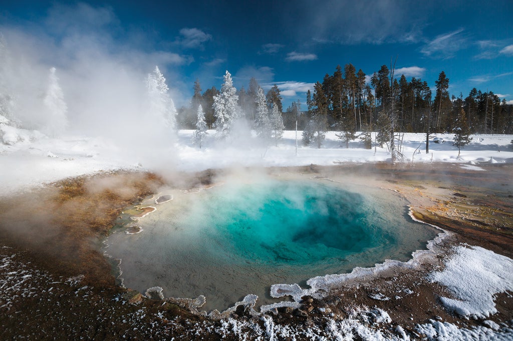 Explore Yellowstone National Park's Geysers in Winter