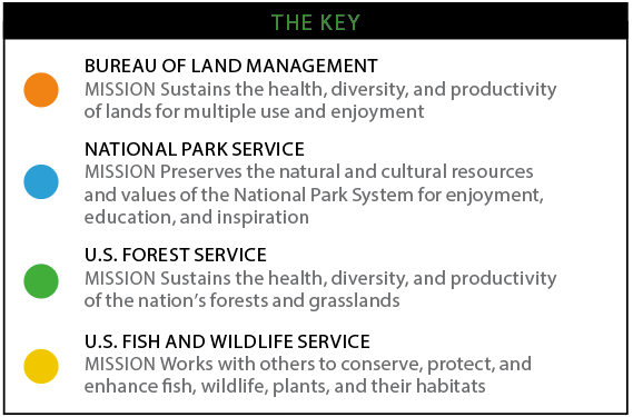 public lands key Map Key