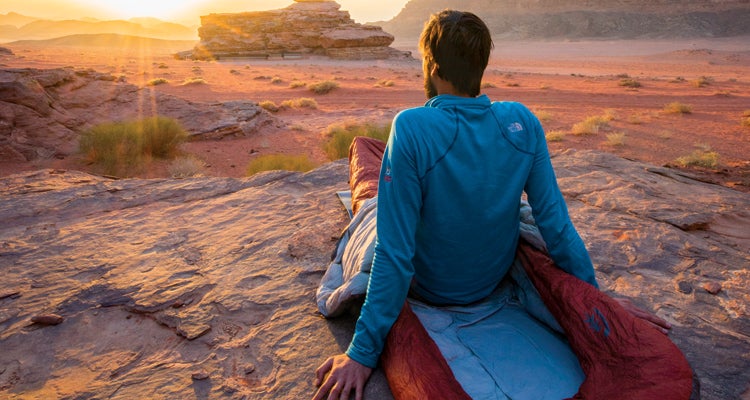 "The Sierra Designs Backcountry Bed on location in Wadi Rum, Jordan (Andrew Bydlon)"