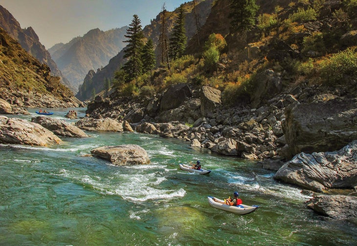 Paddlers on the Lower Klamath